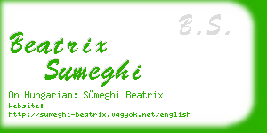 beatrix sumeghi business card